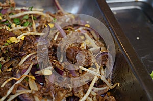 Onions Fried mutton