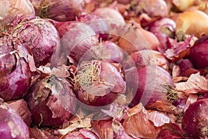 Onions at a Greek market