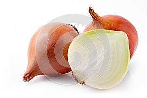 Onions isolated on white background