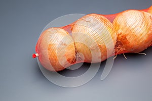 Onions in a mesh bag