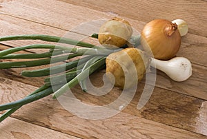Onions and new potato