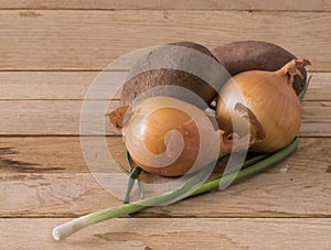 Onions and potato