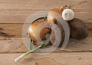 Onions and potato