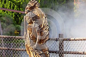 Oniyama Jigoku hot spring in Beppu, Oita. The town is famous for its onsen (hot springs). It has 8