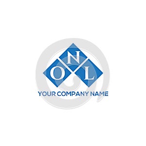 ONL letter logo design on WHITE background. ONL creative initials letter logo concept.