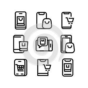 Onlen order icon or logo isolated sign symbol vector illustration photo