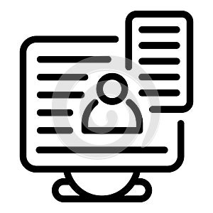 Online adaptation icon, outline style