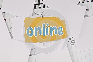 Online against brainstorm covered by white paper