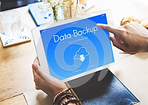 Online Backup Cloud Storage Data Concept photo