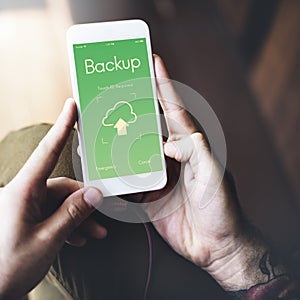 Online Backup Cloud Storage Data Concept