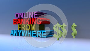 Online banking from anywhere on blue