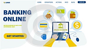 Online banking. Banking vector concept.