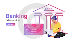 Online banking for checking account, investing and funding