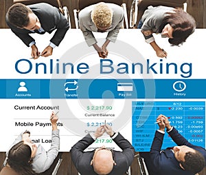 Online Banking Finance Banking E-banking Concept