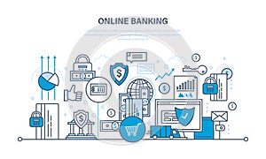 Online banking, guaranteed security payments, transactions, investments, deposits, information technology.