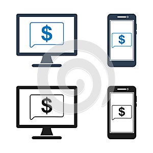 Online Banking Icon Set.