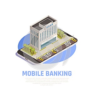 Online Banking Isometric Composition