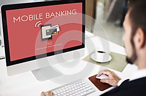 Online Banking Mobile Wallet E-banking Concept