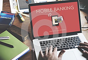 Online Banking Mobile Wallet E-banking Concept