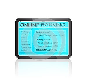 Online Banking on Touch Screen
