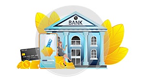 Online banking vector