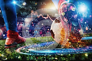 Online bet and analytics and statistics for soccer game