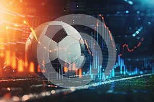 Online bet and analytics and statistics for soccer game. Generative AI