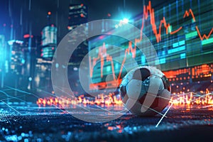 Online bet and analytics and statistics for soccer game. Generative AI