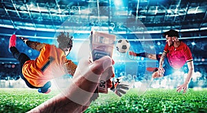 Online bet and analytics and statistics for soccer match