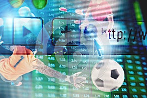 Online bet and analytics and statistics for soccer match