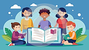 An online book club meeting where kids take turns being the ebook tour guide and lead the group through their favorite