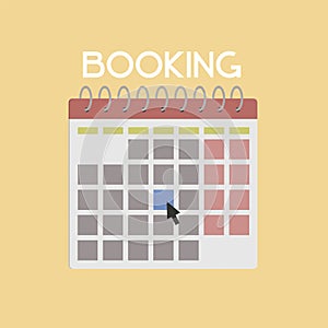 Online Booking Flat Illustration