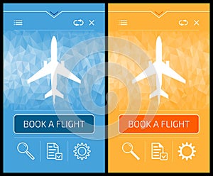 Online Booking Flight - Smartphone Screens