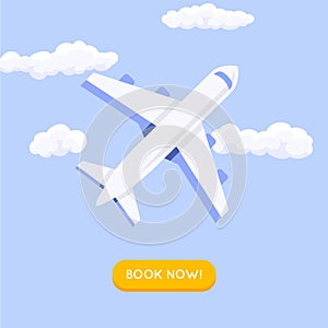 Online booking ticked. Buy Ticket Online. Traveling on airplane, planning a summer vacation, tourism and journey objects and