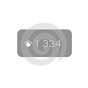 Online Broadcast Button Template, Number of Viewers. Vector illustration. Live streaming social media web network concept.