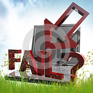 Online business failure icon