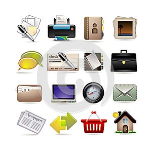 Online business icon set