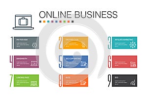 Online Business Infographic 10 option