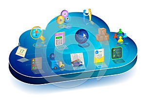 Online business process managing in cloud application. Concept