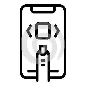 Online buy click icon outline vector. Store shop