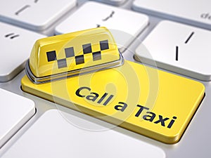 Online call a taxi service concept
