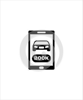 Online car booking icon,vector best flat car booking icon.