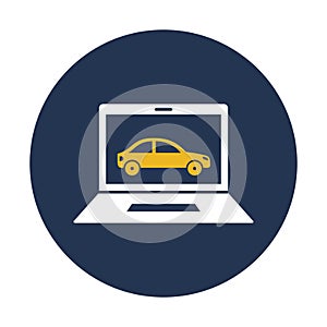 Online car Isolated Vector icon that can be easily modified or edited