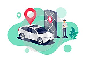 Online Car Sharing Location Monitoring Service Remote Controlled Via Smartphone App