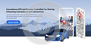 Online car sharing service via smartphone app.