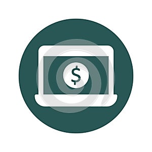 online Cash investment vector icon which can be easily modified or edit