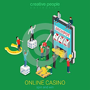 Online casino flat 3d : luck gambling phone tablet jackpot