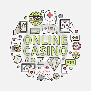 Online casino round illustration
