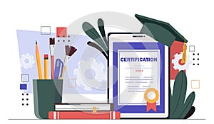 Online certification vector concept
