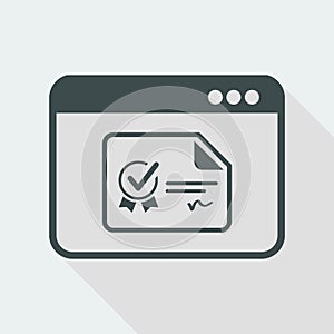 Online certification - Vector icon for computer website or application